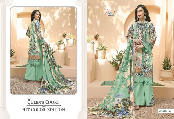 Shree Queens Court Hit Color Edition Cotton Dupatta Pakistani Suit Collection